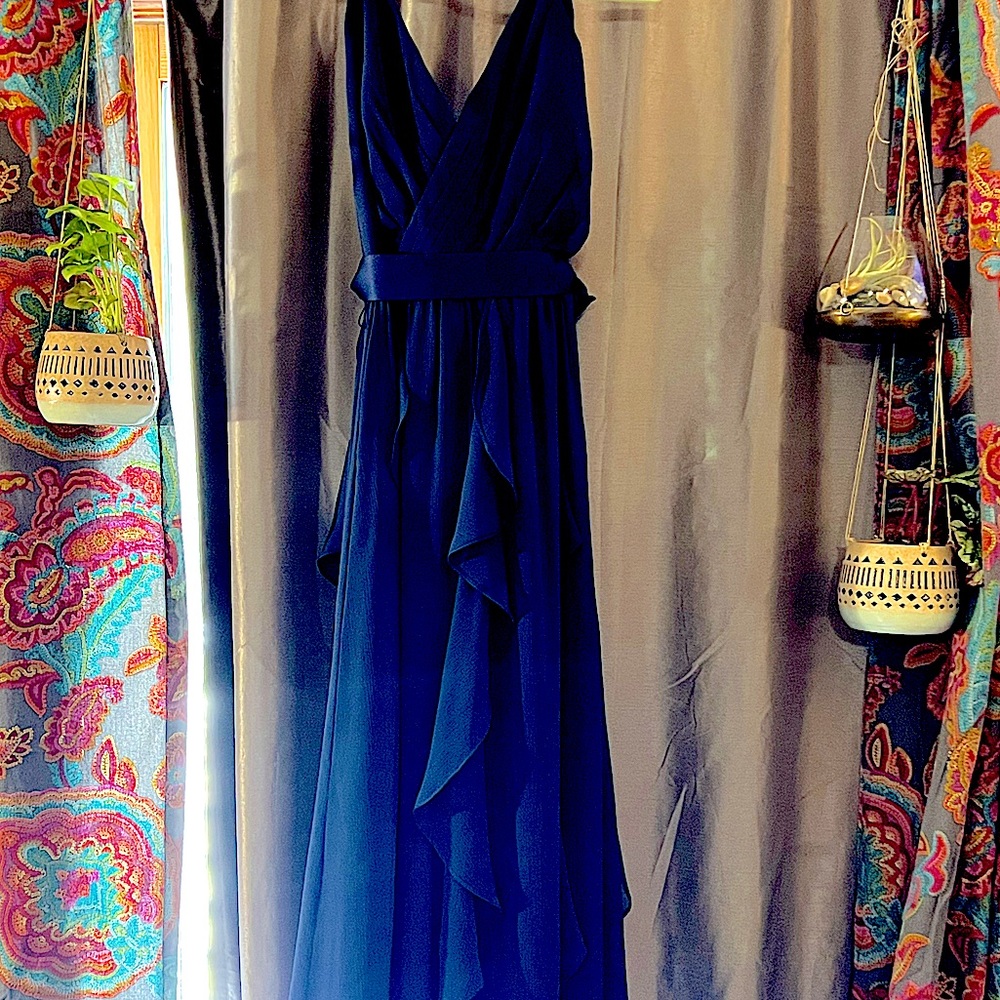 Beautiful dark navy evening gown